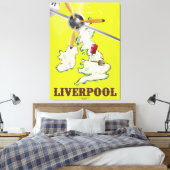  liverpool-reisposter canvas afdruk (Insitu (Slaapkamer))