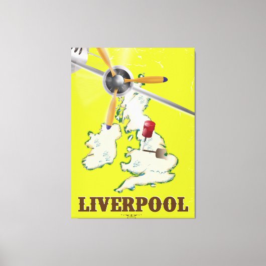  liverpool-reisposter canvas afdruk (Voorkant)
