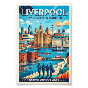 Liverpool Reisposter Foto Afdruk
