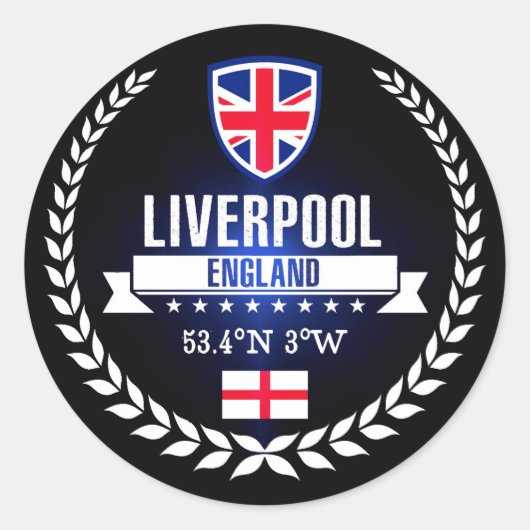 Liverpool Ronde Sticker (Voorkant)