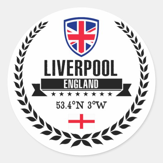 Liverpool Ronde Sticker (Voorkant)