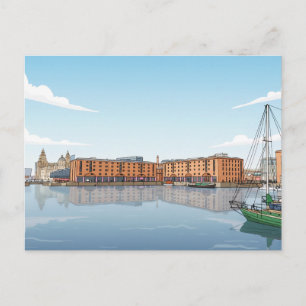 Liverpool Royal Albert Dock uitzicht ansichtkaart Briefkaart
