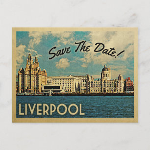 Liverpool Save the Date UK England Aankondigingskaart