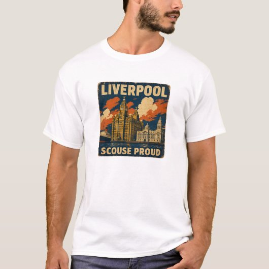 Liverpool Scouse Proud Poster T-shirt (Voorkant)