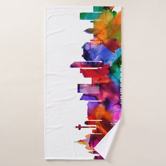 Liverpool Skyline Badhanddoek (Badhanddoek)