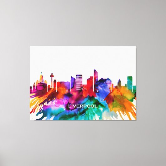 Liverpool Skyline Canvas Afdruk (Voorkant)