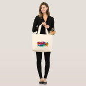 Liverpool Skyline Grote Tote Bag (Voorkant (model))