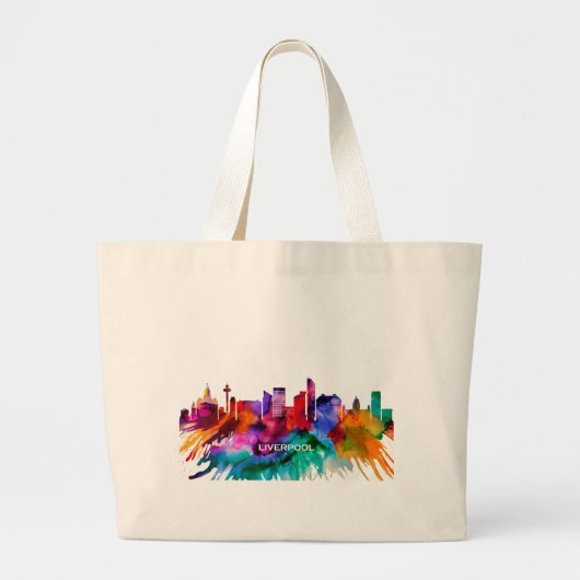 Liverpool Skyline Grote Tote Bag (Voorkant)