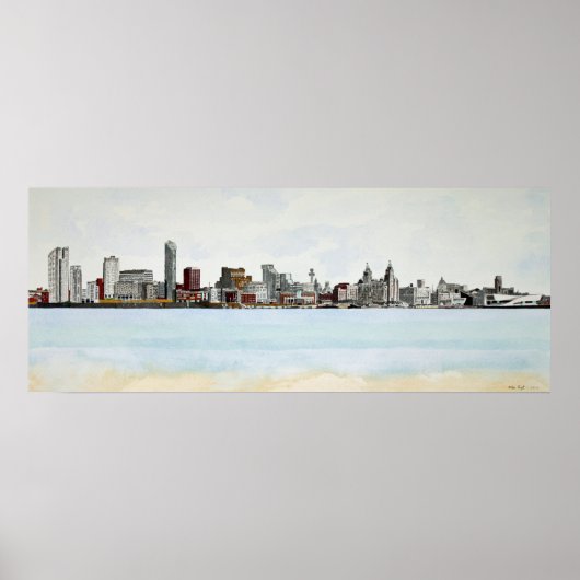 Liverpool Skyline Poster (Voorkant)
