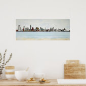 Liverpool Skyline Poster (Keuken)