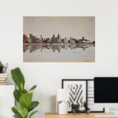 Liverpool Skyline Poster (Thuiskantoor)