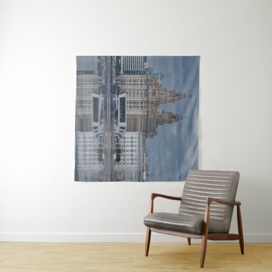 Liverpool Skyline Reflection Wandkleed (In Situ (horizontaal))