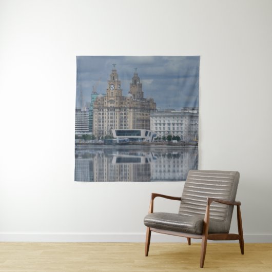 Liverpool Skyline Reflection Wandkleed (In situ)
