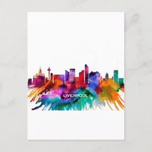 Liverpool Skyline Uitnodiging Briefkaart
