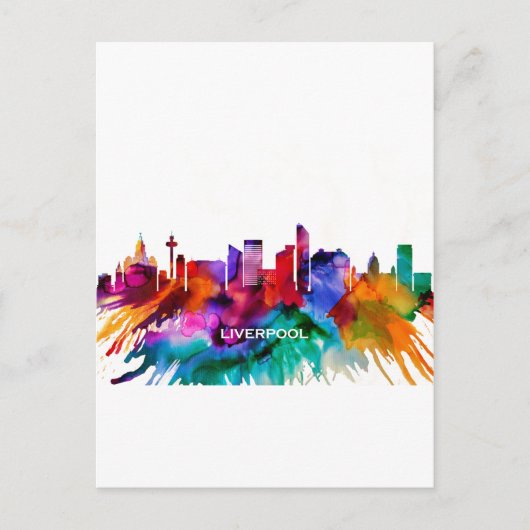 Liverpool Skyline Uitnodiging Briefkaart (Voorkant)