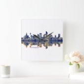 Liverpool Skyline Vierkante Klok (Huis)