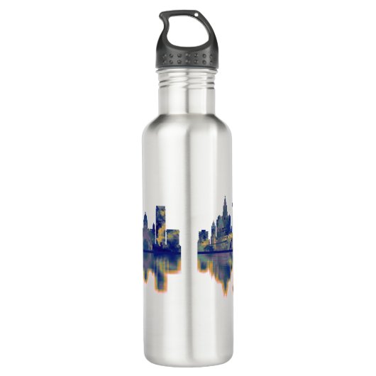 Liverpool Skyline Waterfles (Achterkant)