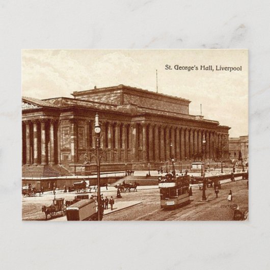 Liverpool, St. George's Hall Briefkaart (Voorkant)