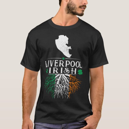 Liverpool UK City Irish Roots St Patrick Day T-shirt (Voorkant)