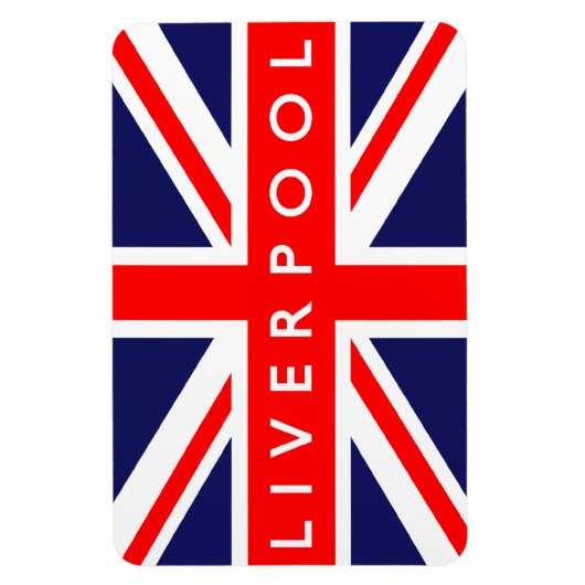 Liverpool UK Flag Magneet (Verticaal)
