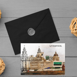 Liverpool United Kingdom City Uitzicht Briefkaart