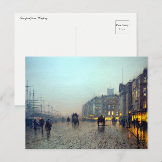 Liverpool van  schilderij Wapping Briefkaart (Voorkant / Achterkant)