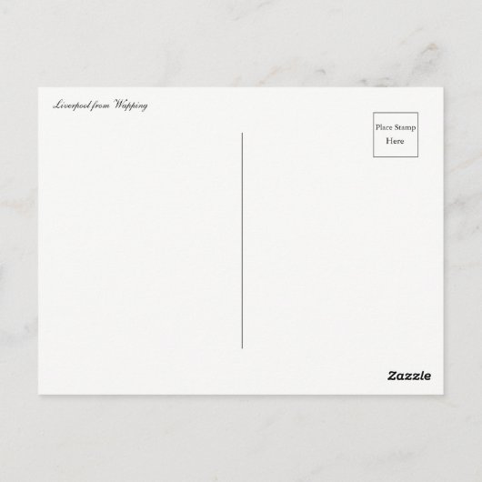 Liverpool van schilderij Wapping Briefkaart (Achterkant)