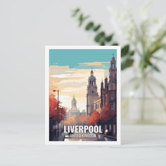 Liverpool Verenigd Koninkrijk Beroemde Reisplekken Briefkaart (Staand voorkant)