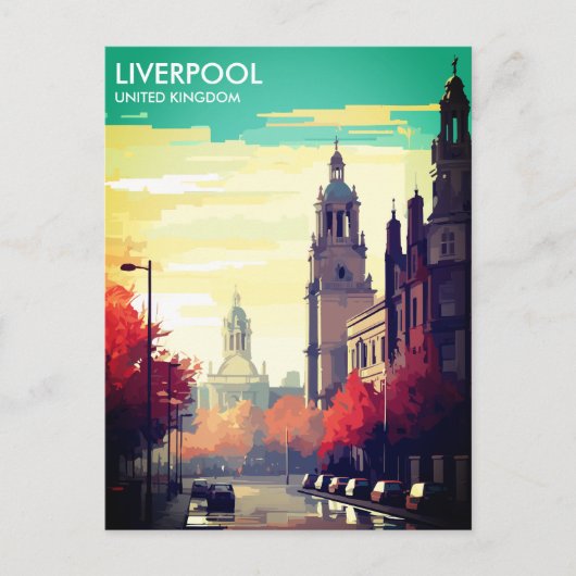 Liverpool Verenigd Koninkrijk Travel Briefkaart (Voorkant)