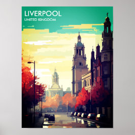 Liverpool Verenigd Koninkrijk Travel Briefkaart Poster