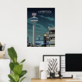 Liverpool Verenigd Koninkrijk Vintage Travel Poste Poster (Thuiskantoor)
