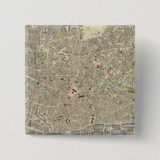 Liverpool Vierkante Button 5,1 Cm (Voorkant)