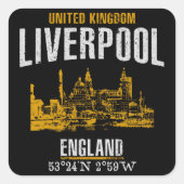 Liverpool Vierkante Sticker (Voorkant)