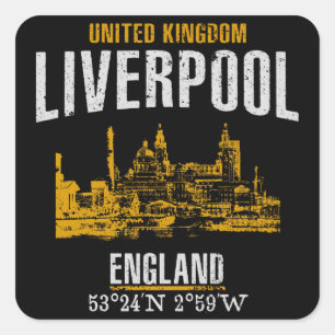 Liverpool Vierkante Sticker