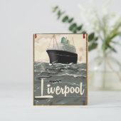Liverpool vintage reisposter briefkaart (Staand voorkant)