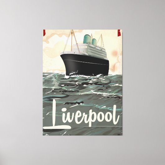 Liverpool vintage reisposter canvas afdruk (Voorkant)