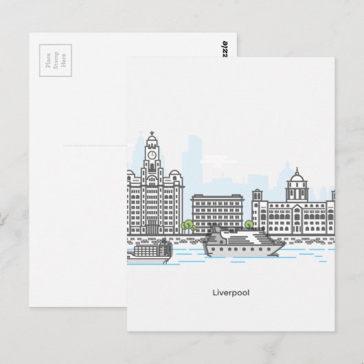 Liverpool Waterfront Briefkaart (Voorkant / Achterkant)