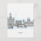 Liverpool Waterfront Briefkaart (Voorkant)