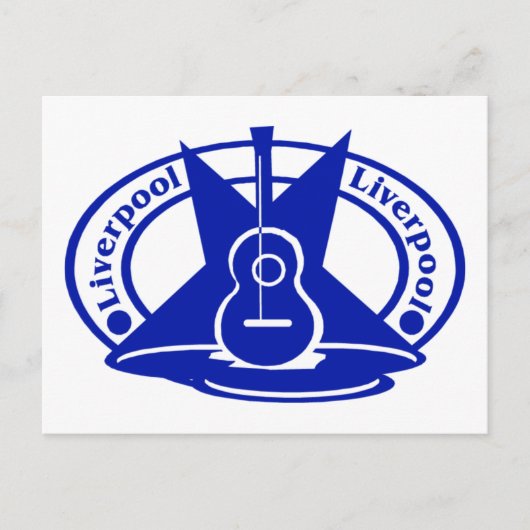 liverpoolblauw briefkaart (Voorkant)