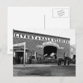 Livery Stable, 1865 Briefkaart (Voorkant / Achterkant)