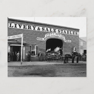 Livery Stable, 1865 Briefkaart