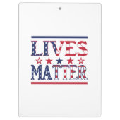 Lives Matter - Amerikaanse vlag Klembord (Achterkant)
