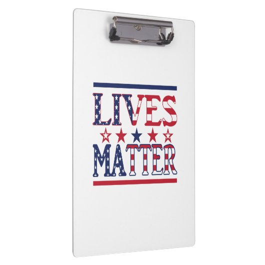 Lives Matter - Amerikaanse vlag Klembord (Rechts)