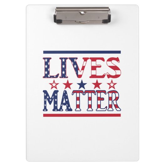 Lives Matter - Amerikaanse vlag Klembord (Voorkant)