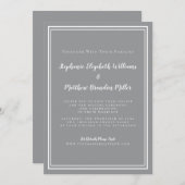 Livestream Bruiloft Grijs & Wit Minimalist Kaart (Voorkant / Achterkant)