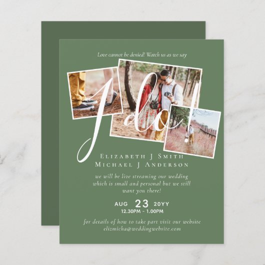 Livestreaming Bekijk ons dat ik het doe! FOTO Wedd (Voorkant / Achterkant)