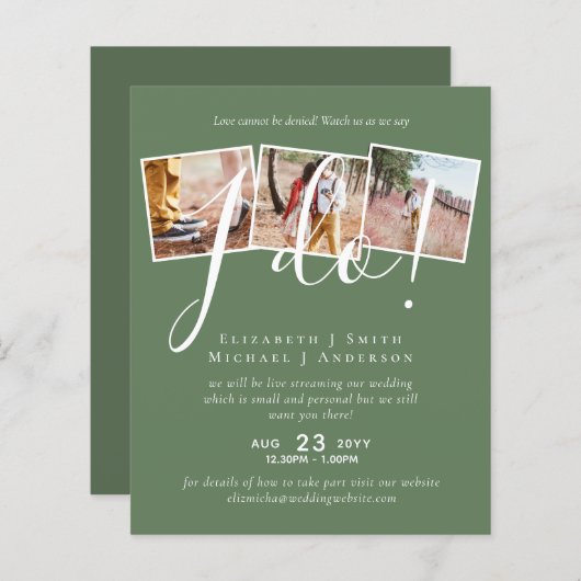 Livestreaming Bekijk ons dat ik het doe! FOTO Wedd (Voorkant / Achterkant)