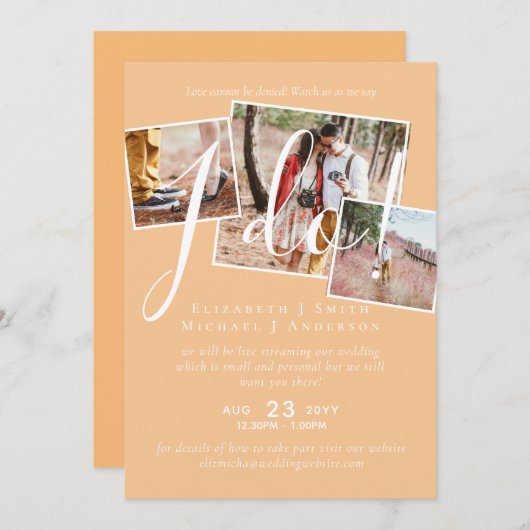 Livestreaming Bekijk ons dat ik het doe! FOTO Wedd (Voorkant / Achterkant)