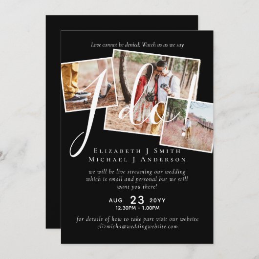 Livestreaming Bekijk ons dat ik het doe! FOTO Wedd (Voorkant / Achterkant)