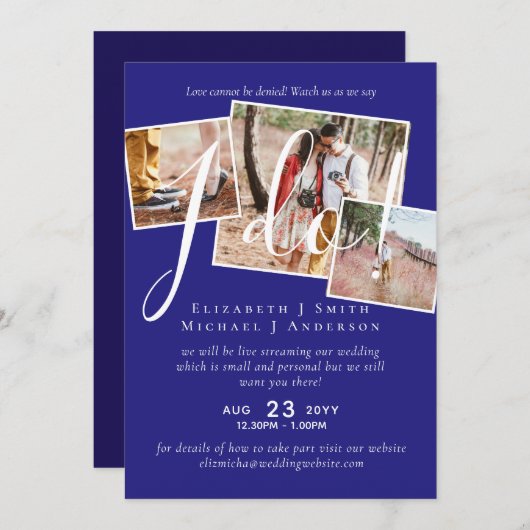 Livestreaming Bekijk ons dat ik het doe! FOTO Wedd (Voorkant / Achterkant)